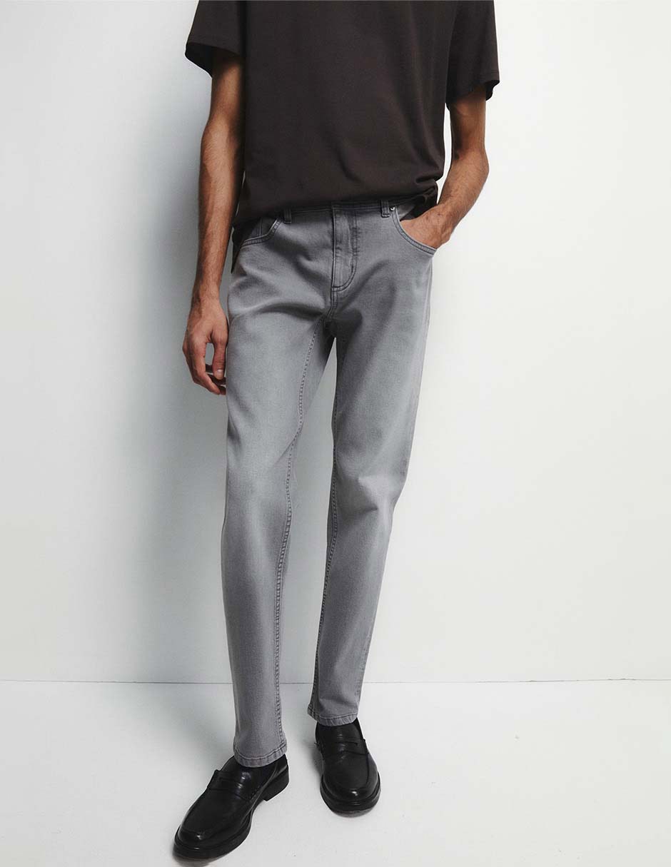 Jeans slim Sfera deslavado para hombre