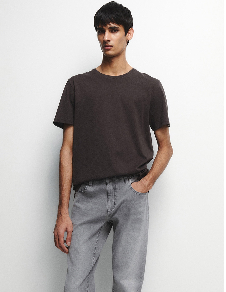 Jeans slim Sfera deslavado para hombre