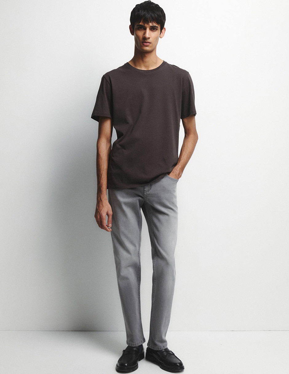 Jeans slim Sfera deslavado para hombre