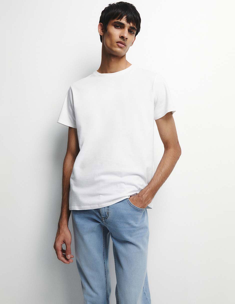 Jeans slim deslavado para hombre 3