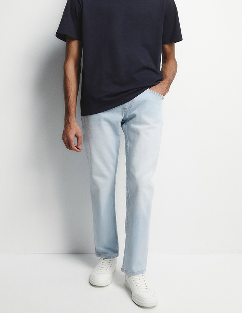 Jeans slim deslavado para hombre