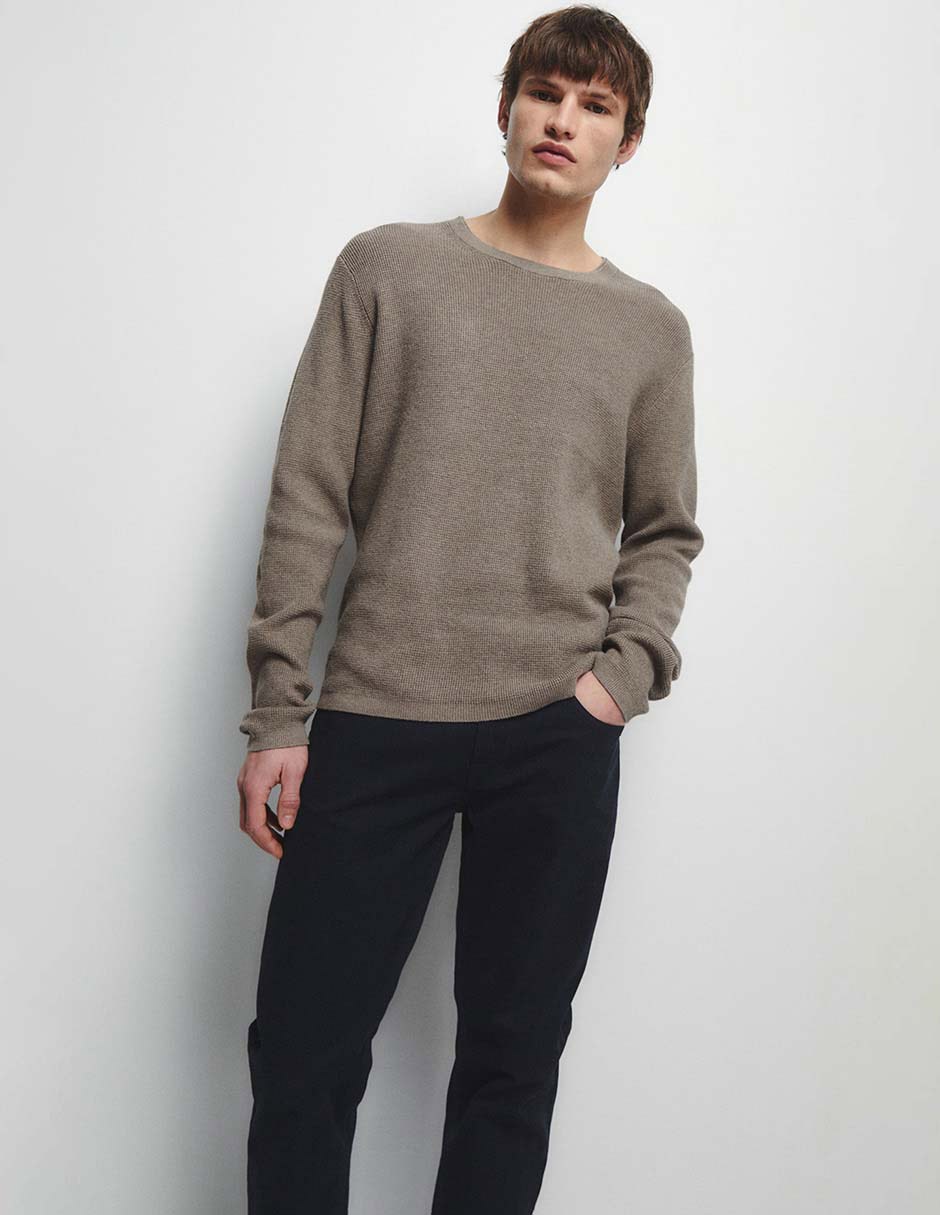 Pantalón casual slim sfera de algodón para hombre
