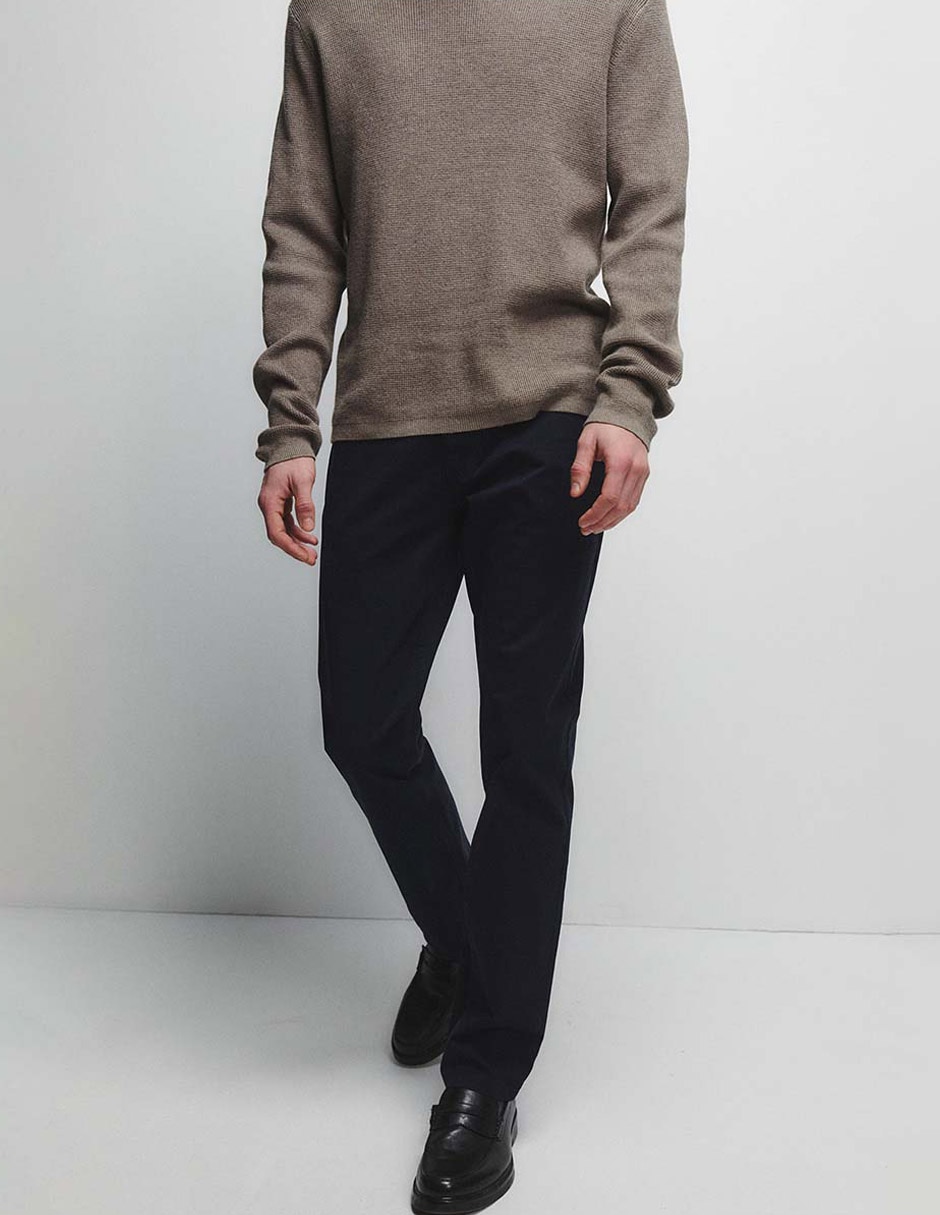 Pantalón casual slim sfera de algodón para hombre