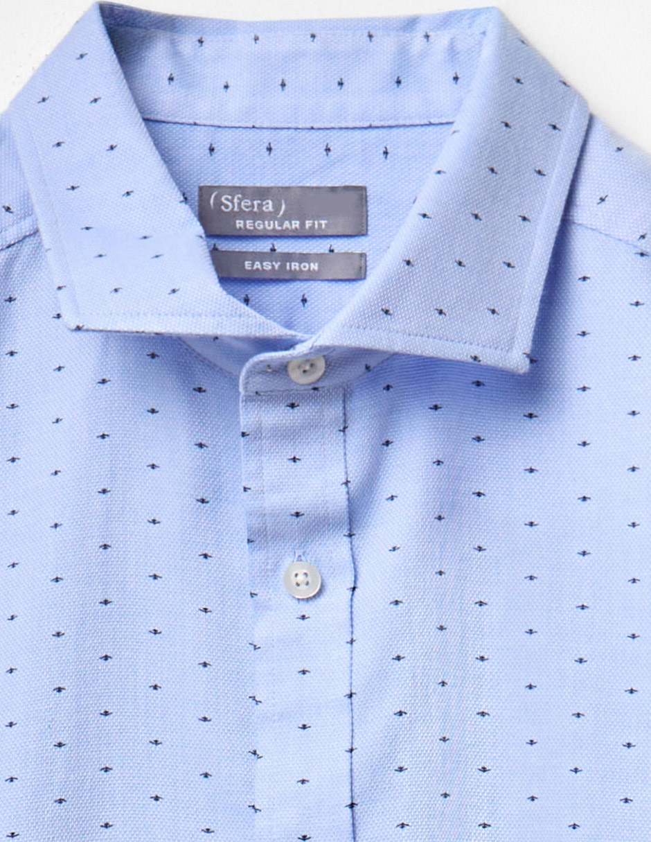Camisa business casual de algodón manga larga para hombre