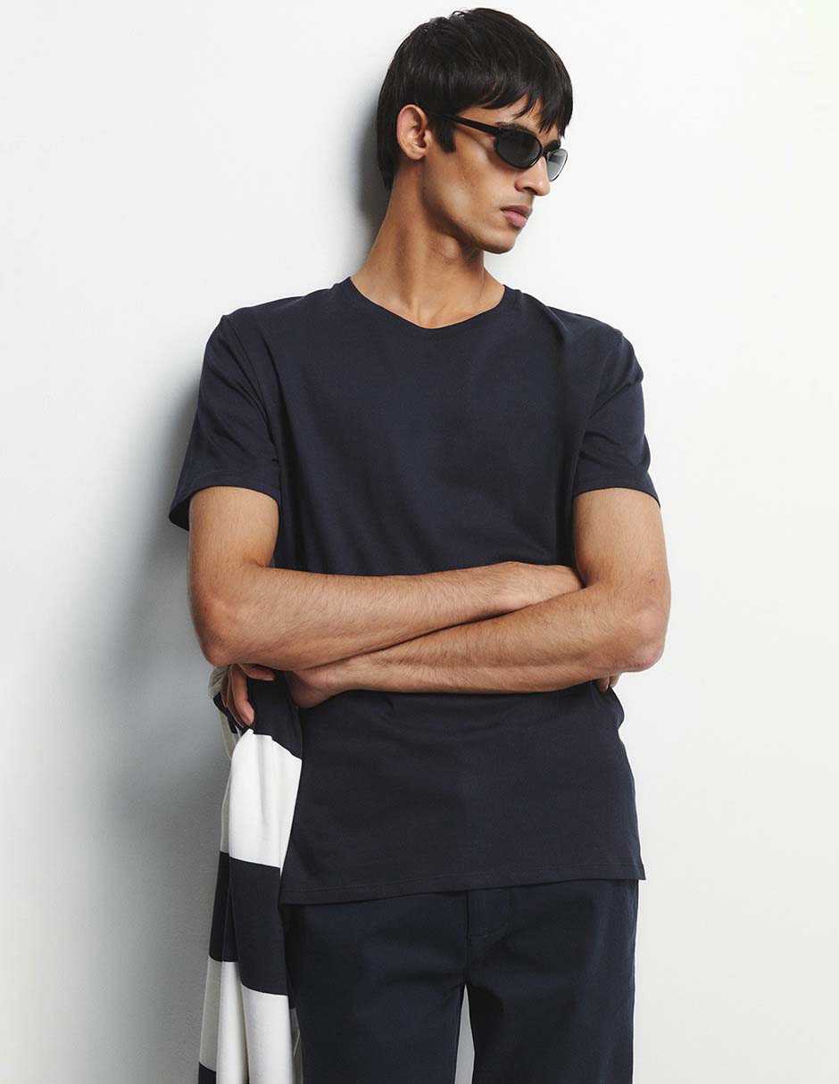Playera cuello redondo para hombre 1