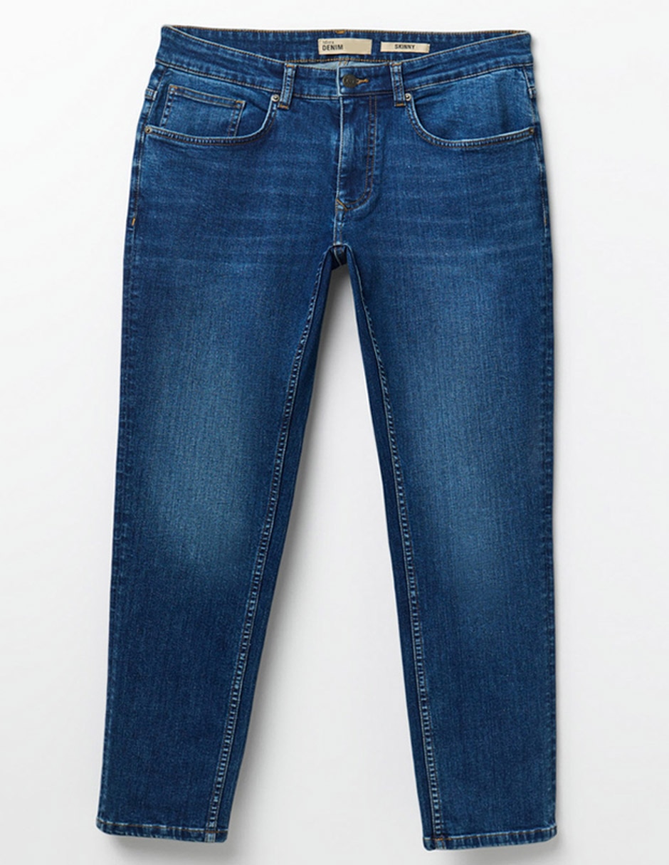 Jeans skinny deslavado para hombre 4