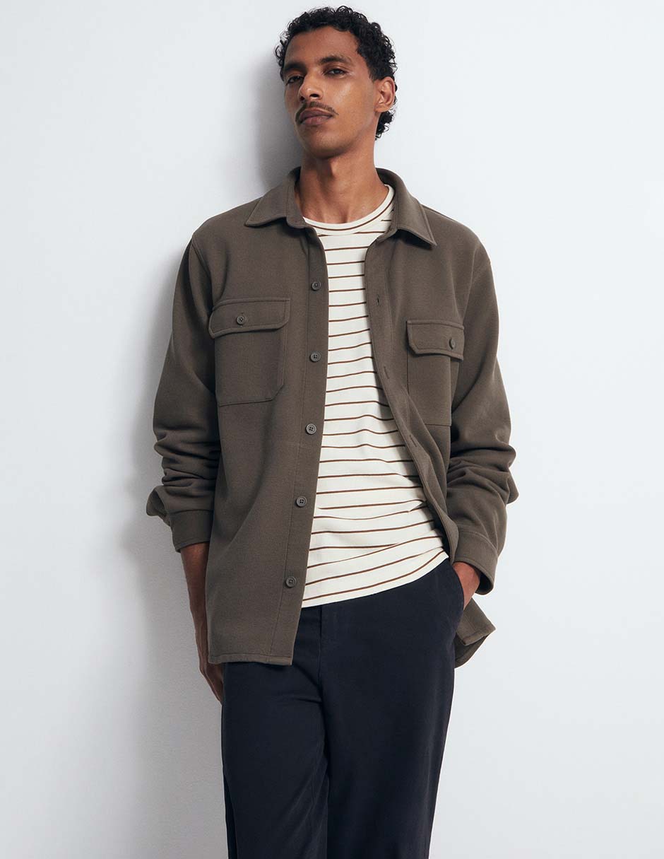 Camisa casual de manga larga para hombre 4
